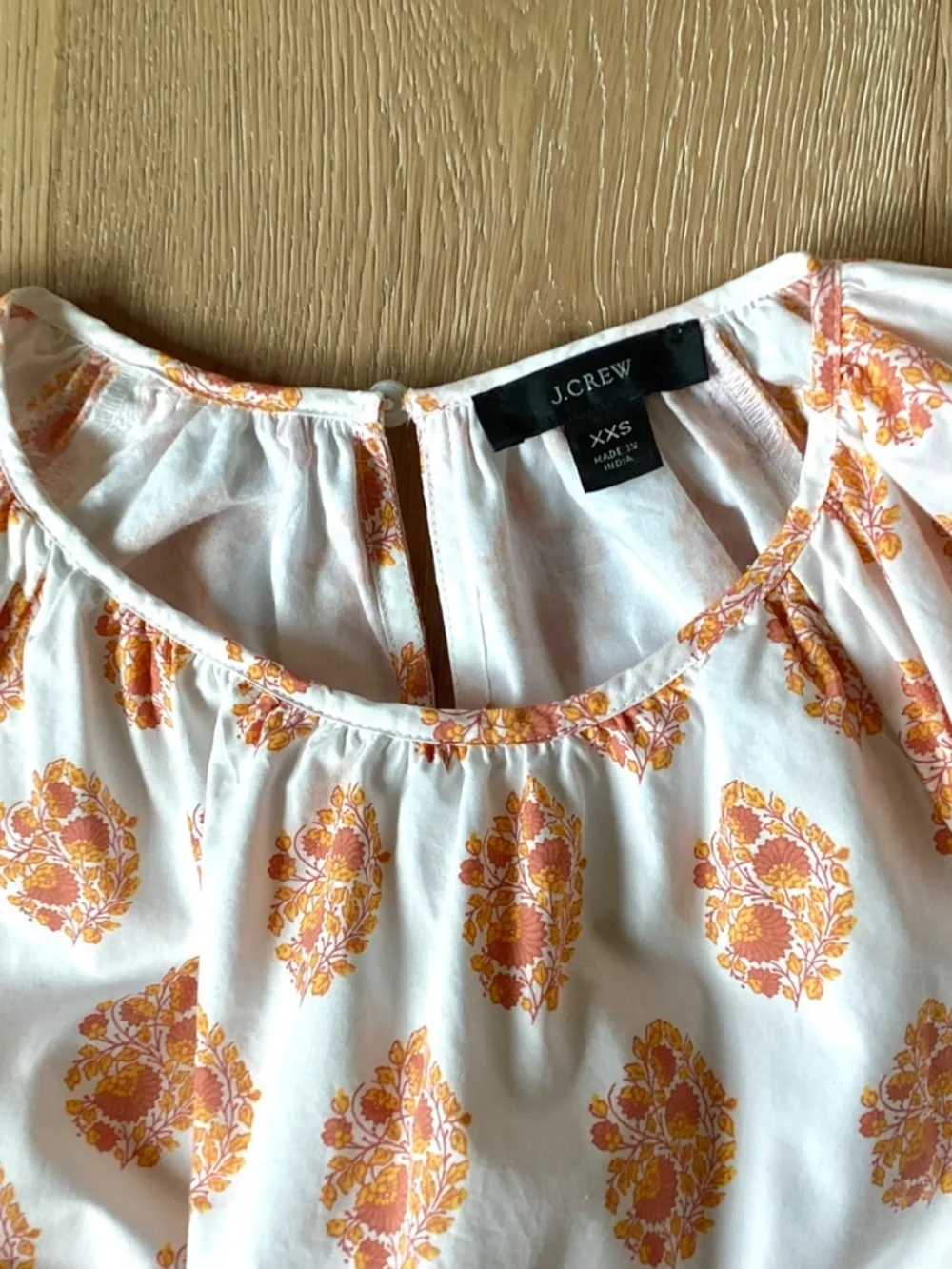 NWOT J.Crew SZ XXS Women's Smocked Waist Mini Dress Gathered Floral Block Print
